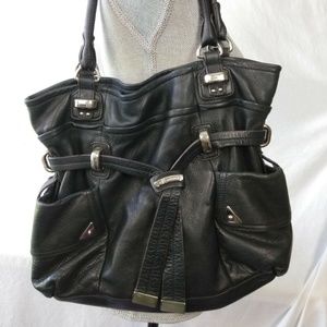 black leather bag from B.Makowsky